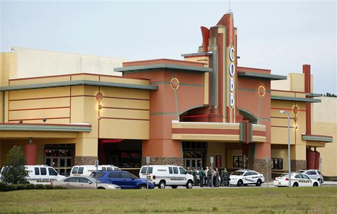 Police tape surrounds the Cobb Grove 16 movie theater in Wesley Chapel, Florida, January 13, 2014. REUTERS/Mike Carlson Police tape surrounds the Cobb Grove 16 movie theater in Wesley Chapel, Florida, January 13, 2014. REUTERS/Mike Carlson
