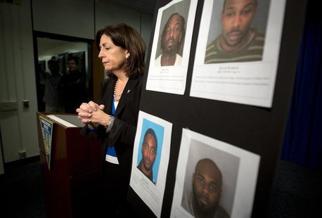 Acting Essex County Prosecutor Carolyn Murray speaks to the press after a conference on the arrest of four suspects in the carjacking and mu Acting Essex County Prosecutor Carolyn Murray speaks to the press after a conference on the arrest of four suspects in the carjacking and mu
