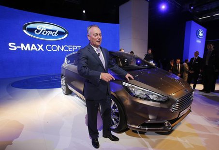 Ford of Europe CEO Steve Odell, poses next to Ford S-Max concept car during a media preview day at the Frankfurt Motor Show (IAA) September Ford of Europe CEO Steve Odell, poses next to Ford S-Max concept car during a media preview day at the Frankfurt Motor Show (IAA) September