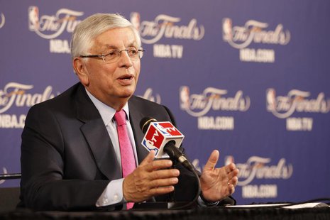 NBA Commissioner David Stern holds a news conference before Game 1 of the NBA Finals basketball playoff in Miami, Florida June 6, 2013. REUT NBA Commissioner David Stern holds a news conference before Game 1 of the NBA Finals basketball playoff in Miami, Florida June 6, 2013. REUT