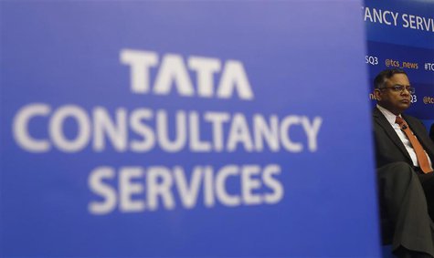 Tata Consultancy Services (TCS) Chief Executive N. Chandrasekaran listens to a question during a news conference in Mumbai January 16, 2014. Tata Consultancy Services (TCS) Chief Executive N. Chandrasekaran listens to a question during a news conference in Mumbai January 16, 2014.