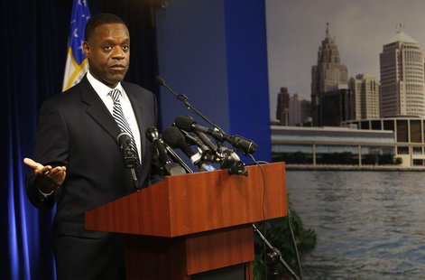 Detroit Emergency Manager Kevyn Orr addresses the media following a ruling by U.S. District Judge Steven Rhodes that Detroit is eligible for Detroit Emergency Manager Kevyn Orr addresses the media following a ruling by U.S. District Judge Steven Rhodes that Detroit is eligible for