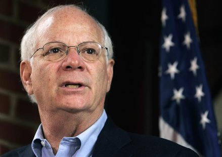 Maryland Democratic Senator-elect Ben Cardin speaks at a news conference with Senator Barbara Mikulski (D-MD) in Baltimore, Maryland Novembe Maryland Democratic Senator-elect Ben Cardin speaks at a news conference with Senator Barbara Mikulski (D-MD) in Baltimore, Maryland Novembe