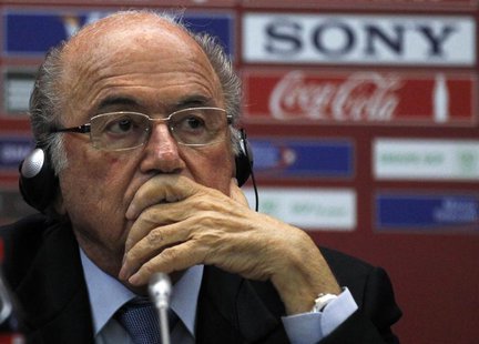 FIFA President Sepp Blatter attends a news conference at the Club World Cup soccer tournament in Marrakech December 19, 2013. REUTERS/Amr Ab FIFA President Sepp Blatter attends a news conference at the Club World Cup soccer tournament in Marrakech December 19, 2013. REUTERS/Amr Ab