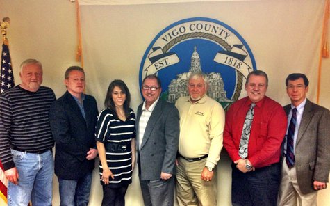 Vigo County Council from left to right:
Mark D. Bird, Tim Curley, Kathy Miller, Bill Thomas, Ed Ping, Rick Burger, Mike Morris. Vigo County Council from left to right:
Mark D. Bird, Tim Curley, Kathy Miller, Bill Thomas, Ed Ping, Rick Burger, Mike Morris.