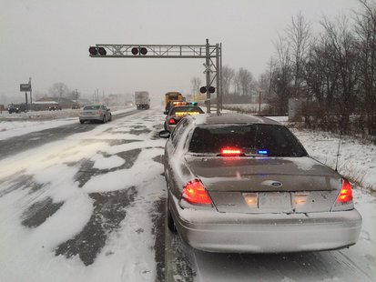 morning snow, photo courtesy Vigo County Sheriff morning snow, photo courtesy Vigo County Sheriff