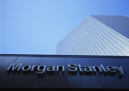 The corporate logo for financial firm Morgan Stanley is pictured on a building in San Diego, California September 24, 2013. REUTERS/Mike Bla The corporate logo for financial firm Morgan Stanley is pictured on a building in San Diego, California September 24, 2013. REUTERS/Mike Bla