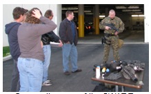 Citizen's Academy members learn more about the items used by a SWAT team. Citizen's Academy members learn more about the items used by a SWAT team.