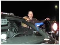A Sheboygan Sheriff's Department officer leads a Citizen's Academy participant on how a traffic stop in conducted. A Sheboygan Sheriff's Department officer leads a Citizen's Academy participant on how a traffic stop in conducted.