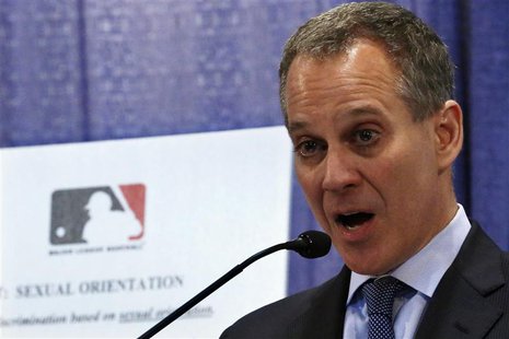 New York Attorney General Eric Schneiderman talks about Major League Baseball's policies against harassment and discrimination based on sexu New York Attorney General Eric Schneiderman talks about Major League Baseball's policies against harassment and discrimination based on sexu