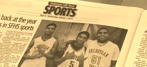 Photo of the Jackson brothers that led to a one-game suspension for alleged "gang signs". The Sheboygan Falls School District overturned that suspension on Friday Jan. 17, 2014. (Photo from: YouTube) Photo of the Jackson brothers that led to a one-game suspension for alleged "gang signs". The Sheboygan Falls School District overturned that suspension on Friday Jan. 17, 2014. (Photo from: YouTube)