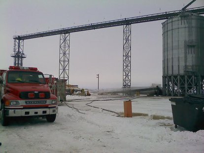 Propane tank fire in Barnesville, Minn. Propane tank fire in Barnesville, Minn.