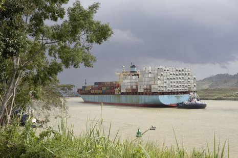 A cargo ship is seen at the Panama Canal in Panama City January 8, 2014. REUTERS/Carlos Jasso A cargo ship is seen at the Panama Canal in Panama City January 8, 2014. REUTERS/Carlos Jasso