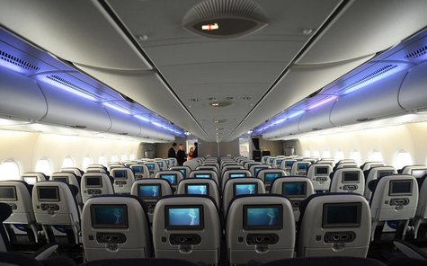 A world traveller cabin is seen in the British Airways Airbus A380 at Heathrow airport in London July 4, 2013. REUTERS/Paul Hackett A world traveller cabin is seen in the British Airways Airbus A380 at Heathrow airport in London July 4, 2013. REUTERS/Paul Hackett