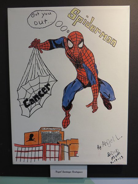Patient artwork in the Teen section of the hospital.
