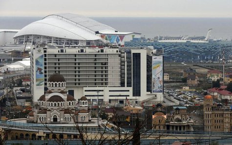 A general view of the Olympic Park is seen at the Adler district of Sochi, January 20, 2014. REUTERS/Alexander Demianchuk A general view of the Olympic Park is seen at the Adler district of Sochi, January 20, 2014. REUTERS/Alexander Demianchuk