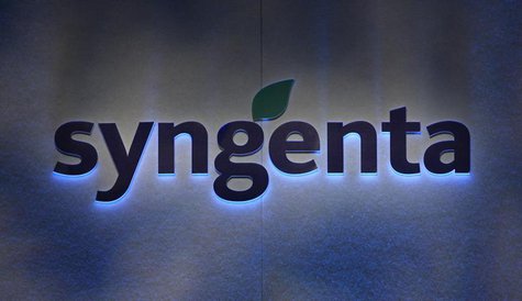 Agrochemicals maker Syngenta's logo is pictured during the annual news conference in Zurich February 6, 2009. REUTERS/Christian Hartmann Agrochemicals maker Syngenta's logo is pictured during the annual news conference in Zurich February 6, 2009. REUTERS/Christian Hartmann
