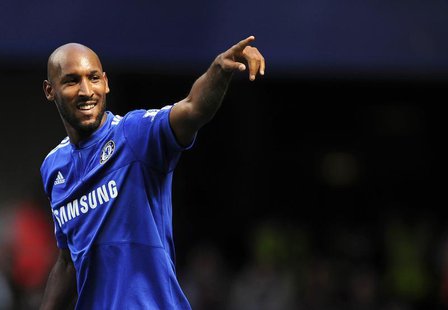 Chelsea's Nicolas Anelka celebrates after scoring against Burnley during their English Premier League soccer match at Stamford Bridge in Lon Chelsea's Nicolas Anelka celebrates after scoring against Burnley during their English Premier League soccer match at Stamford Bridge in Lon