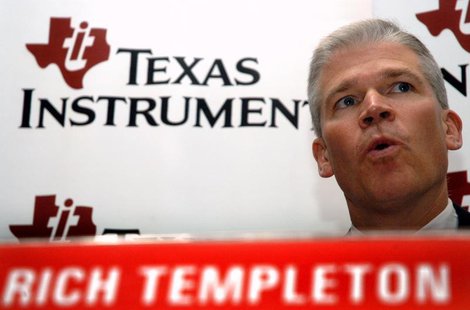 President and Chief Executive Officer of Texas Instruments Inc. Richard Templeton speaks during a news conference in southern Indian city of President and Chief Executive Officer of Texas Instruments Inc. Richard Templeton speaks during a news conference in southern Indian city of