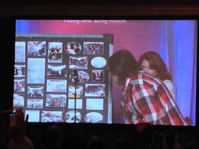 Randy Owen was presented this award commemorating his effort to start the Country Cares Radiothon 25 years ago.