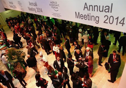 Participants break for lunch between sessions during the annual meeting of the World Economic Forum (WEF) in Davos January 22, 2014. REUTERS Participants break for lunch between sessions during the annual meeting of the World Economic Forum (WEF) in Davos January 22, 2014. REUTERS