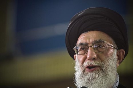 Iran's Supreme Leader Ayatollah Ali Khamenei speaks live on television after casting his ballot in the Iranian presidential election in Tehr Iran's Supreme Leader Ayatollah Ali Khamenei speaks live on television after casting his ballot in the Iranian presidential election in Tehr