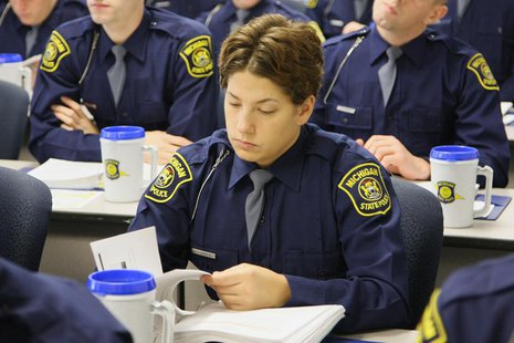 Learning to be a trooper requires a variety of skills, including knowledge of the law, police procedure, driving and weapons training, physical stamina and others. Learning to be a trooper requires a variety of skills, including knowledge of the law, police procedure, driving and weapons training, physical stamina and others.