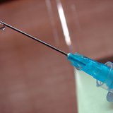 A syringe. A syringe.