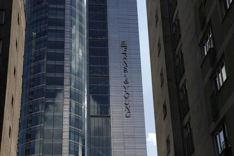 The logo of the Ernst & Young accounting and consulting firm is seen on a building in Warsaw August 30, 2013. REUTERS/Kacper Pempel The logo of the Ernst & Young accounting and consulting firm is seen on a building in Warsaw August 30, 2013. REUTERS/Kacper Pempel