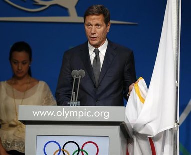 Alexander Zhukov of Russia takes the oath as a new member of the International Olympic Committee in Buenos Aires September 10, 2013. REUTERS Alexander Zhukov of Russia takes the oath as a new member of the International Olympic Committee in Buenos Aires September 10, 2013. REUTERS
