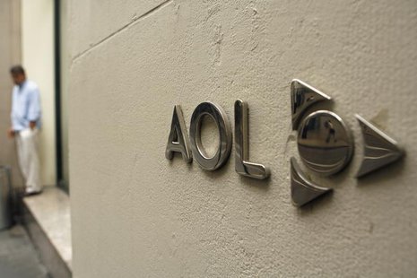 The AOL logo is seen on the outside of the building housing the companies corporate headquarters in New York May 28, 2009. REUTERS/Lucas Jac The AOL logo is seen on the outside of the building housing the companies corporate headquarters in New York May 28, 2009. REUTERS/Lucas Jac