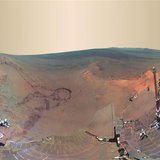 A 360-degree digitally-compressed panorama image of Mars is seen in this composite of 800 images sent from the NASA Opportunity rover on Mar A 360-degree digitally-compressed panorama image of Mars is seen in this composite of 800 images sent from the NASA Opportunity rover on Mar
