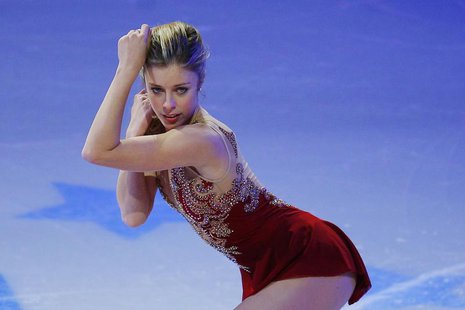 Fourth place finisher Ashley Wagner skates during an exhibition event at the conclusion of the U.S. Figure Skating Championships in Boston, Fourth place finisher Ashley Wagner skates during an exhibition event at the conclusion of the U.S. Figure Skating Championships in Boston,