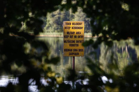 A sign of a military area is pictured in Stare Kiejkuty village, close to Szczytno in northeastern Poland, August 16, 2013. REUTERS/Kacper P A sign of a military area is pictured in Stare Kiejkuty village, close to Szczytno in northeastern Poland, August 16, 2013. REUTERS/Kacper P