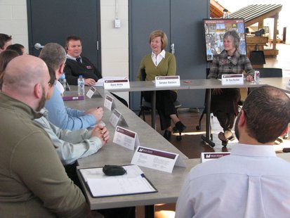 U.S. Senator Tammy Baldwin meets discusses GREEN Act with renewable energy experts and instructors at Mid-State Technical College, Wisconsin Rapids, WI
U.S. Senator Tammy Baldwin meets discusses GREEN Act with renewable energy experts and instructors at Mid-State Technical College, Wisconsin Rapids, WI
