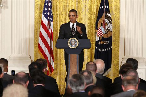U.S. President Barack Obama delivers remarks at a reception with U.S. mayors at the White House in Washington January 23, 2014. REUTERS/Yuri U.S. President Barack Obama delivers remarks at a reception with U.S. mayors at the White House in Washington January 23, 2014. REUTERS/Yuri