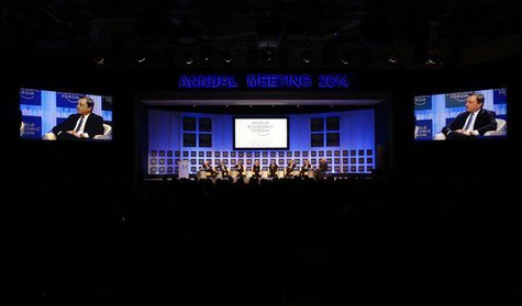 European Central Bank (ECB) President Mario Draghi is seen on screens during a session at the World Economic Forum (WEF) in Davos January 25 European Central Bank (ECB) President Mario Draghi is seen on screens during a session at the World Economic Forum (WEF) in Davos January 25