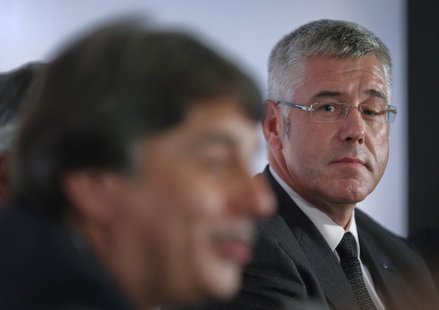 Karl Slym, managing director of Tata Motors, looks on during a news conference to announce their fourth quarter results in Mumbai May 29, 20 Karl Slym, managing director of Tata Motors, looks on during a news conference to announce their fourth quarter results in Mumbai May 29, 20