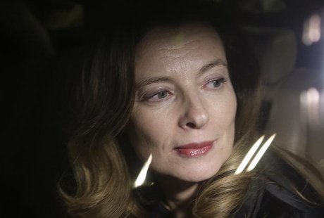 Valerie Trierweiler, former companion of French President Francois Hollande, arrives at the international airport in Mumbai January 27, 2014 Valerie Trierweiler, former companion of French President Francois Hollande, arrives at the international airport in Mumbai January 27, 2014