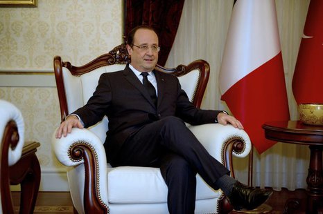 French President Francois Hollande is seen as he meets Turkey's Prime Minister Recep Tayyip Erdogan (not pictured) in Ankara, as part of a t French President Francois Hollande is seen as he meets Turkey's Prime Minister Recep Tayyip Erdogan (not pictured) in Ankara, as part of a t