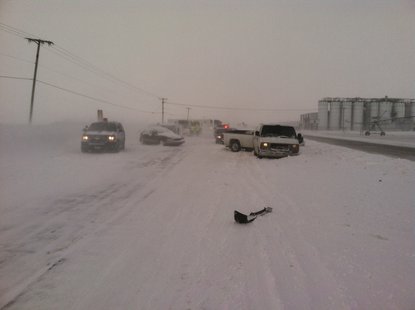 White-out conditions are making driving dangers in some parts of U.S. 131. White-out conditions are making driving dangers in some parts of U.S. 131.
