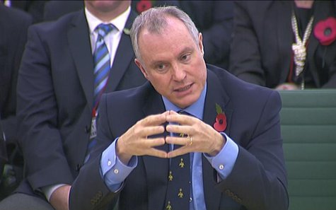 Iain Lobban the director of GCHQ is seen attending an Intelligence and Security Committee hearing at Parliament, in this still image taken f Iain Lobban the director of GCHQ is seen attending an Intelligence and Security Committee hearing at Parliament, in this still image taken f