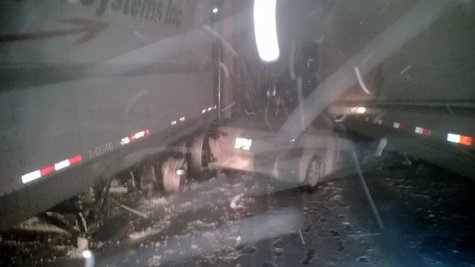 Numerous passenger vehicles were also involved in three separate crashes. Numerous passenger vehicles were also involved in three separate crashes.