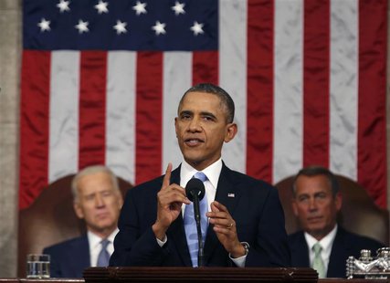 U.S. President Barack Obama delivers his State of the Union speech on Capitol Hill in Washington January 28, 2014. REUTERS/Larry Downing U.S. President Barack Obama delivers his State of the Union speech on Capitol Hill in Washington January 28, 2014. REUTERS/Larry Downing
