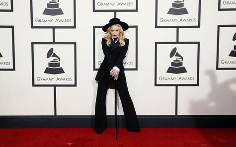 Madonna arrives at the 56th annual Grammy Awards in Los Angeles, California January 26, 2014. REUTERS/Danny Moloshok Madonna arrives at the 56th annual Grammy Awards in Los Angeles, California January 26, 2014. REUTERS/Danny Moloshok