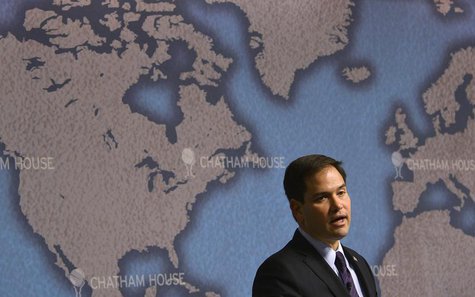U.S. Republican Senator Marco Rubio delivers his keynote speech entitled 'American Leadership and the future of the Transatlantic Alliance' U.S. Republican Senator Marco Rubio delivers his keynote speech entitled 'American Leadership and the future of the Transatlantic Alliance'