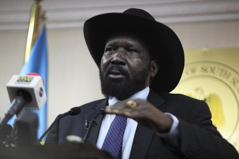 South Sudan's President Salva Kiir speaks during a news conference in Juba January 20, 2014. REUTERS/Andreea Campeanu South Sudan's President Salva Kiir speaks during a news conference in Juba January 20, 2014. REUTERS/Andreea Campeanu