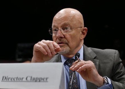 U.S. Director of National Intelligence James Clapper is pictured at a House Intelligence Committee hearing on Capitol Hill in Washington, Oc U.S. Director of National Intelligence James Clapper is pictured at a House Intelligence Committee hearing on Capitol Hill in Washington, Oc