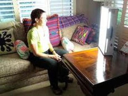 Light Therapy Boxes generate the sort of full spectrum light that the sun generates, and while such lights don't emit heat or the kinds of rays that might give you a tan, they can help S.A.D. patients feel better.
(picture courtesy Wikipedia} Light Therapy Boxes generate the sort of full spectrum light that the sun generates, and while such lights don't emit heat or the kinds of rays that might give you a tan, they can help S.A.D. patients feel better.
(picture courtesy Wikipedia}