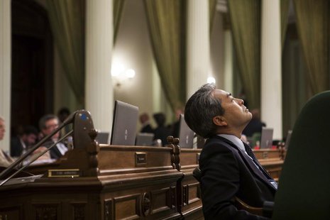 California Assemblymember Al Muratsuchi (D-Los Angeles) listens to arguments in favor and opposition to AB10, a bill that raises the Califor California Assemblymember Al Muratsuchi (D-Los Angeles) listens to arguments in favor and opposition to AB10, a bill that raises the Califor